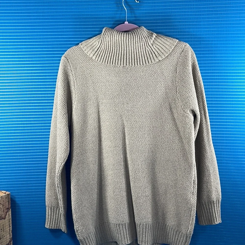 APT. 9 Tan Cowl Neck Sweater w/Copper Threading - Picture 4 of 4